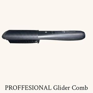 Professional Hair Straightening Comb - Black
